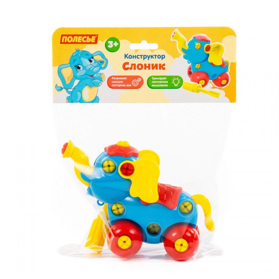 Конструктор "Слоник" (27 элементов) (в пакете)