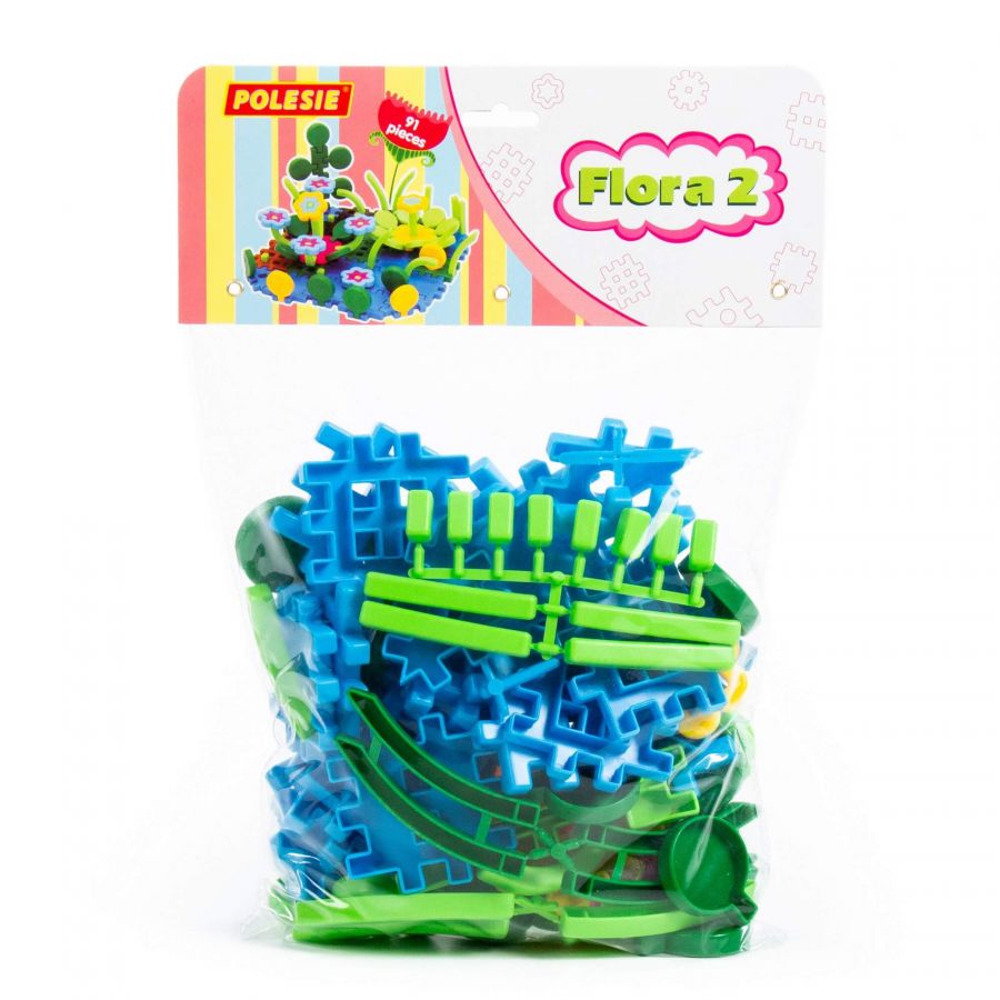 Конструктор "Флора 2" (91 элемент) (в мешке)