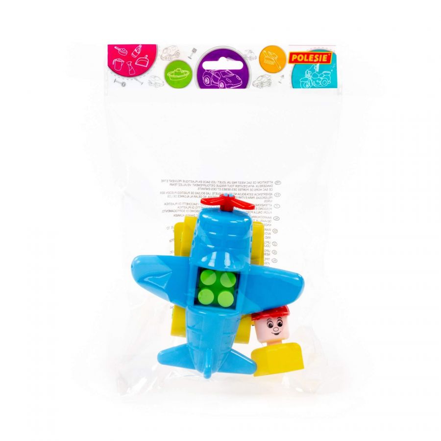 Конструктор "Юный путешественник" - Самолёт (10 элементов) (в пакете)