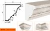 Карниз Фасадный Lepninaplast  КВ-126/1  В126хШ122хД2000 мм / Лепнинапласт.