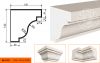 Карниз Фасадный Lepninaplast  КВ-132/1  В132хШ128хД2000 мм / Лепнинапласт.