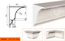 Карниз Фасадный Lepninaplast КВ-240/3  В240хШ200хД2000 мм / Лепнинапласт