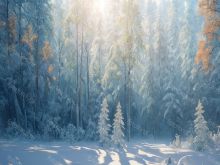 Фон стена "Snowday"