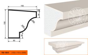 Фасадный Подоконник Lepninaplast ПВ-150/3 В150хШ150хД2000 мм / Лепнинапласт