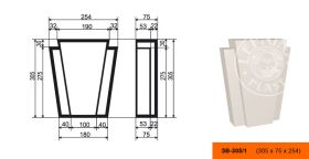 Фасадный Замок Lepninaplast ЗВ-305/1 В305хШ75хД254 мм / Лепнинапласт