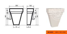 Фасадный Замок Lepninaplast ЗВ-300/2 В300хШ120хД250 мм / Лепнинапласт.