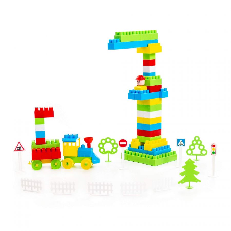 Конструктор "Строитель" (363 элемента) (в пакете)