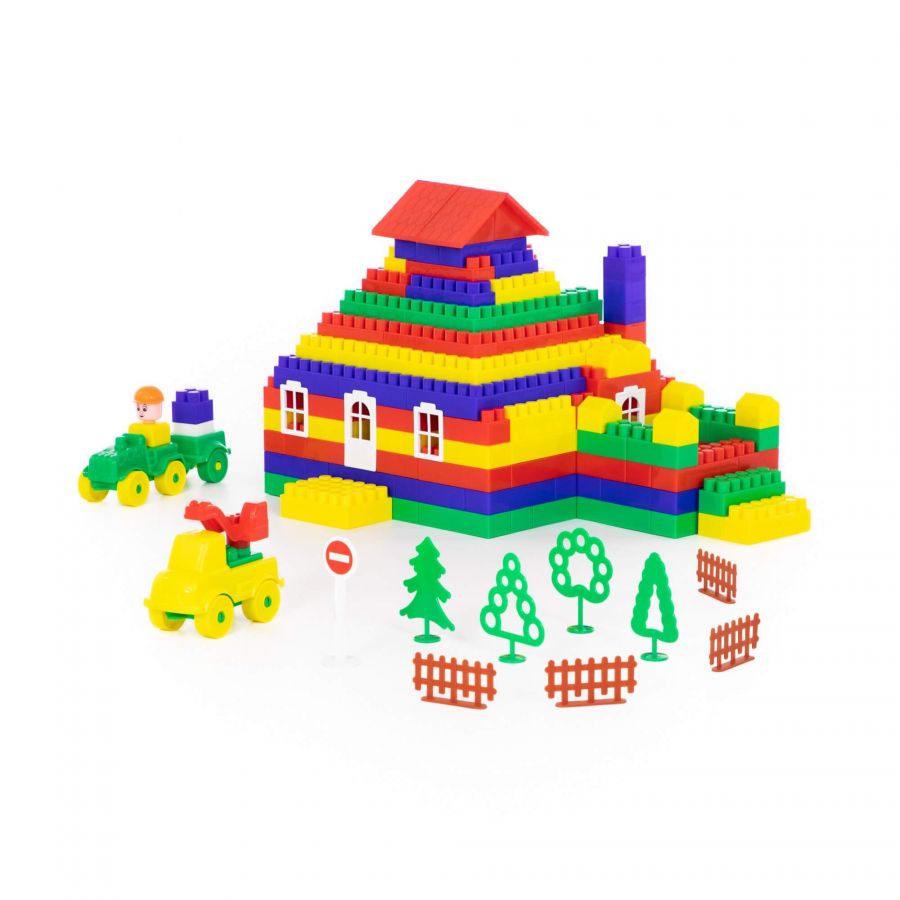 Конструктор "Строитель" (454 элемента) (в пакете)