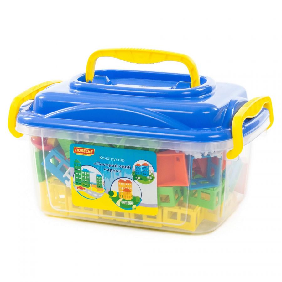 Конструктор "Построй свой город" (180 элементов) (в контейнере)