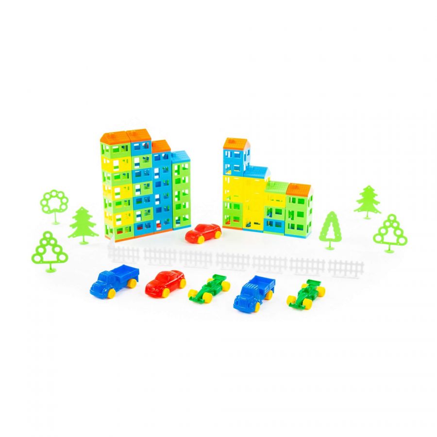 Конструктор "Построй свой город" (462 элемента) (в контейнере)