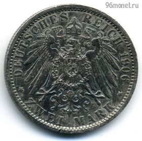Германия Пруссия 2 марки 1906 A