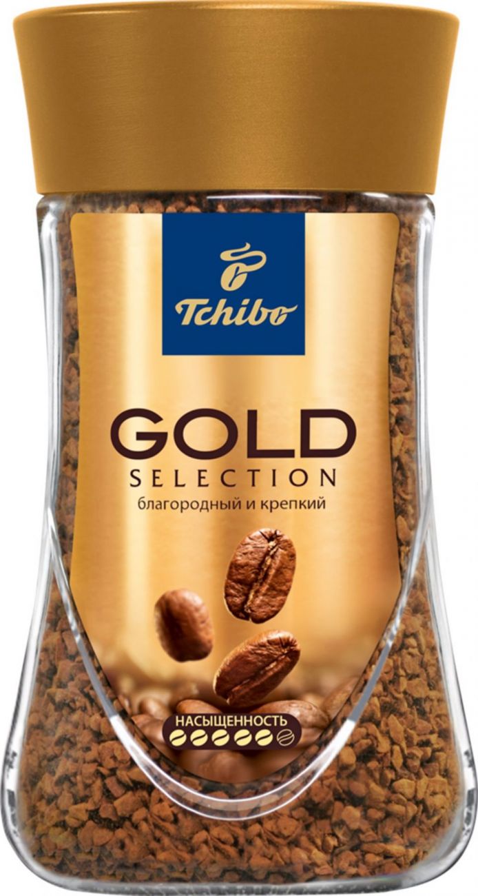 Кофе растворимый TCHIBO Gold Selection натуральный сублимированный, ст/б, 95г, Россия