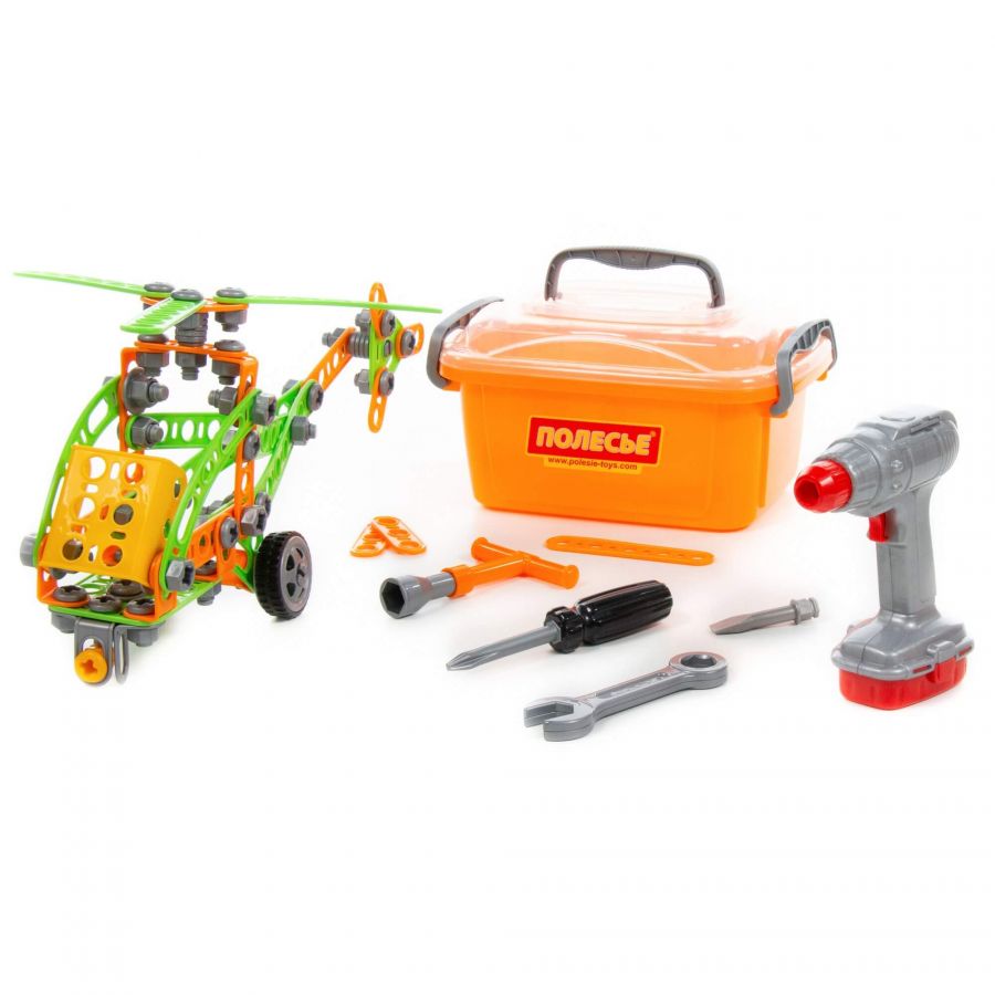 Конструктор "Изобретатель" - "Вертолёт №1" (130 элементов) (в контейнере)