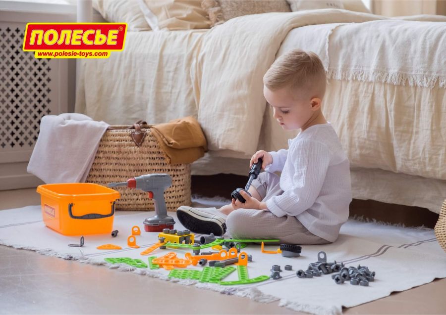 Конструктор "Изобретатель" - "Вертолёт №1" (130 элементов) (в контейнере)