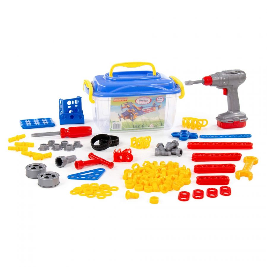 Конструктор "Изобретатель" - "Самолёт №2" (144 элемента) (в контейнере)