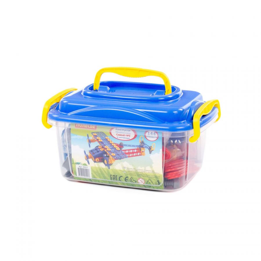 Конструктор "Изобретатель" - "Самолёт №2" (144 элемента) (в контейнере)