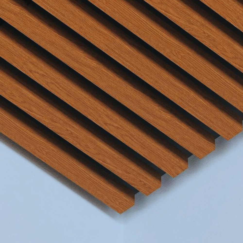 Кубообразный реечный потолок Кубота 75/140 темное дерево