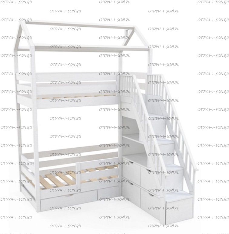 Кровать двухъярусная Домик Standard