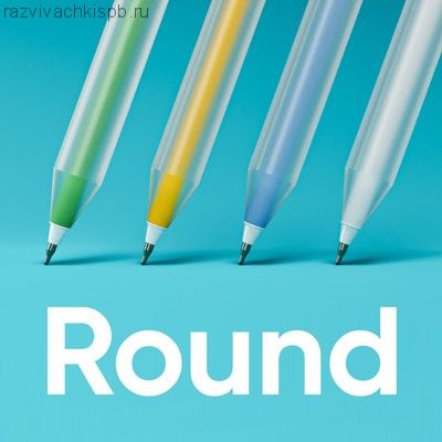 Ручка шариковая "ROUND" узел игольчатый 0.7 мм, бесстержневая, чернила синие премиум на масляной основе, МИКС