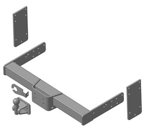 Фаркоп Mercedes Sprinter фургон 2006-2019, 2019- (без ступеньки), Volkswagen Crafter фургон 2006-2017 (без ступеньки) фланцевое крепление шара