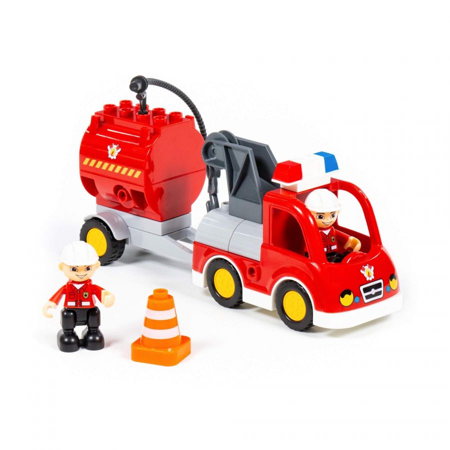 Конструктор "Макси" - "Пожарная станция" (81 элемент) (в коробке)