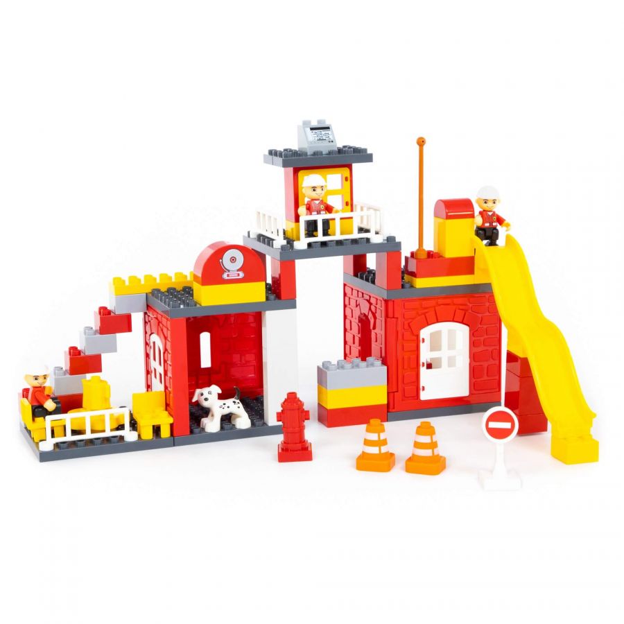 Конструктор "Макси" - "Пожарная станция" (95 элементов) (в коробке)