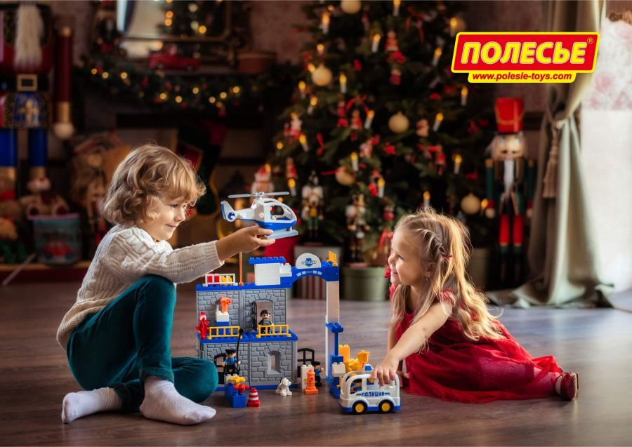 Конструктор "Макси" - "Полицейский участок" (94 элемента) (в коробке)