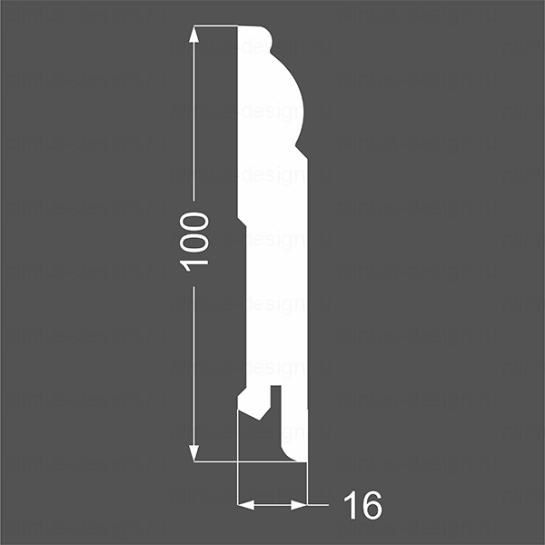 Плинтус Р 4.100.16 под покраску