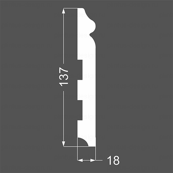 Плинтус DeArtio Р 8.137.18 под покраску