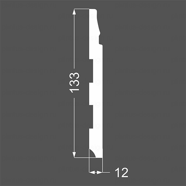 Плинтус DeArtio Р 23.133.12 под покраску