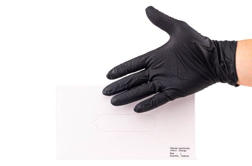 Нитриловые перчатки L черные, Disposable nitrile gloves L black