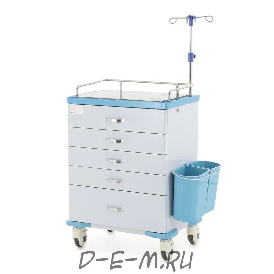 Столик реанимационный, анестезиологический ET006 (ТМ-010АН-00), тележка медицинская