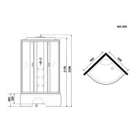 Душевая кабина Niagara Ultra 90x90 NG-308-01 с гидромассажем схема 10