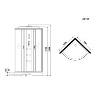 Душевая кабина Niagara Ultra 100x100 NG-702-01 с гидромассажем схема 12