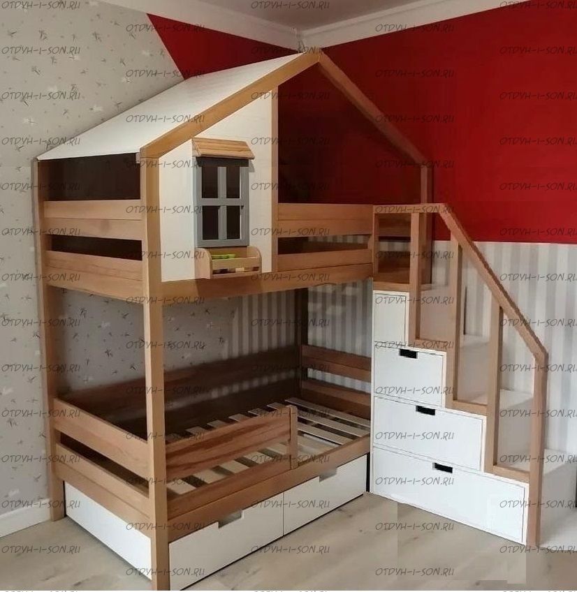Кровать двухъярусная Домик Roof №14