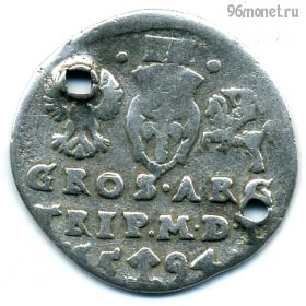 Польша 3 гроша 1594 трояк