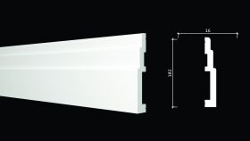Плинтус Decor-Dizayn DD704 Белая Лепнина Д2000хВ102хТ16 / Декор Дизайн.