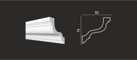 Карниз Decor-Dizayn DD30 Белая Лепнина Д2000хВ78хТ85 / Декор Дизайн.