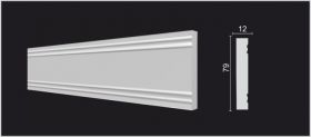 Молдинг Decor-Dizayn 150А Белая Лепнина Д2000хВ80хТ12 / Декор Дизайн.