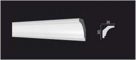 Карниз Decor-Dizayn DD37 Белая Лепнина Д2000хВ30хТ30 / Декор Дизайн.