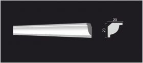 Карниз Decor-Dizayn DD38 Белая Лепнина Д2000хВ20хТ20 / Декор Дизайн.