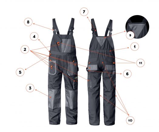 Рабочий полукомбинезон мужской "Проттон New"