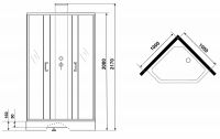 Душевая кабина Grossman Elegans 100x100 GR250D без гидромассажа схема 5