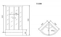 Душевая кабина Timo Standart 100x100 T-1100 схема 32