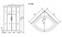 Душевая кабина Timo Lux 90x90 T-7709 с гидромассажем схема 9