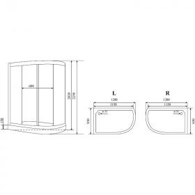 Душевая кабина Timo Standart 120x85 L T-6602 S F без гидромассажа ФОТО