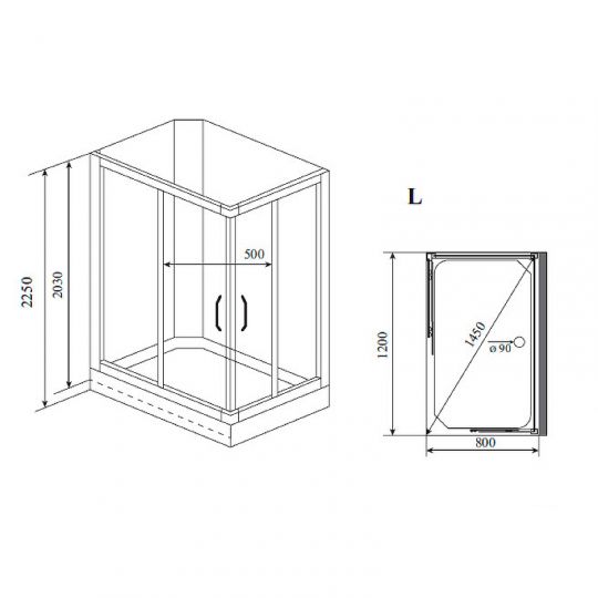 Душевая кабина Timo Premium 120x80 ILMA102 без гидромассажа ФОТО