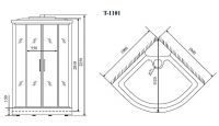 Душевая кабина Timo Standart 100x100 T-1101 схема 13