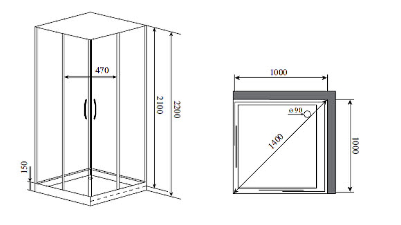 Душевая кабина Timo Premium 100x100 NURAH-516 с баней с гидромассажем схема 3