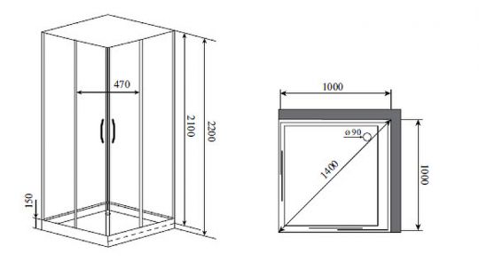 Душевая кабина Timo Premium 100x100 NURAH-516 с баней с гидромассажем ФОТО